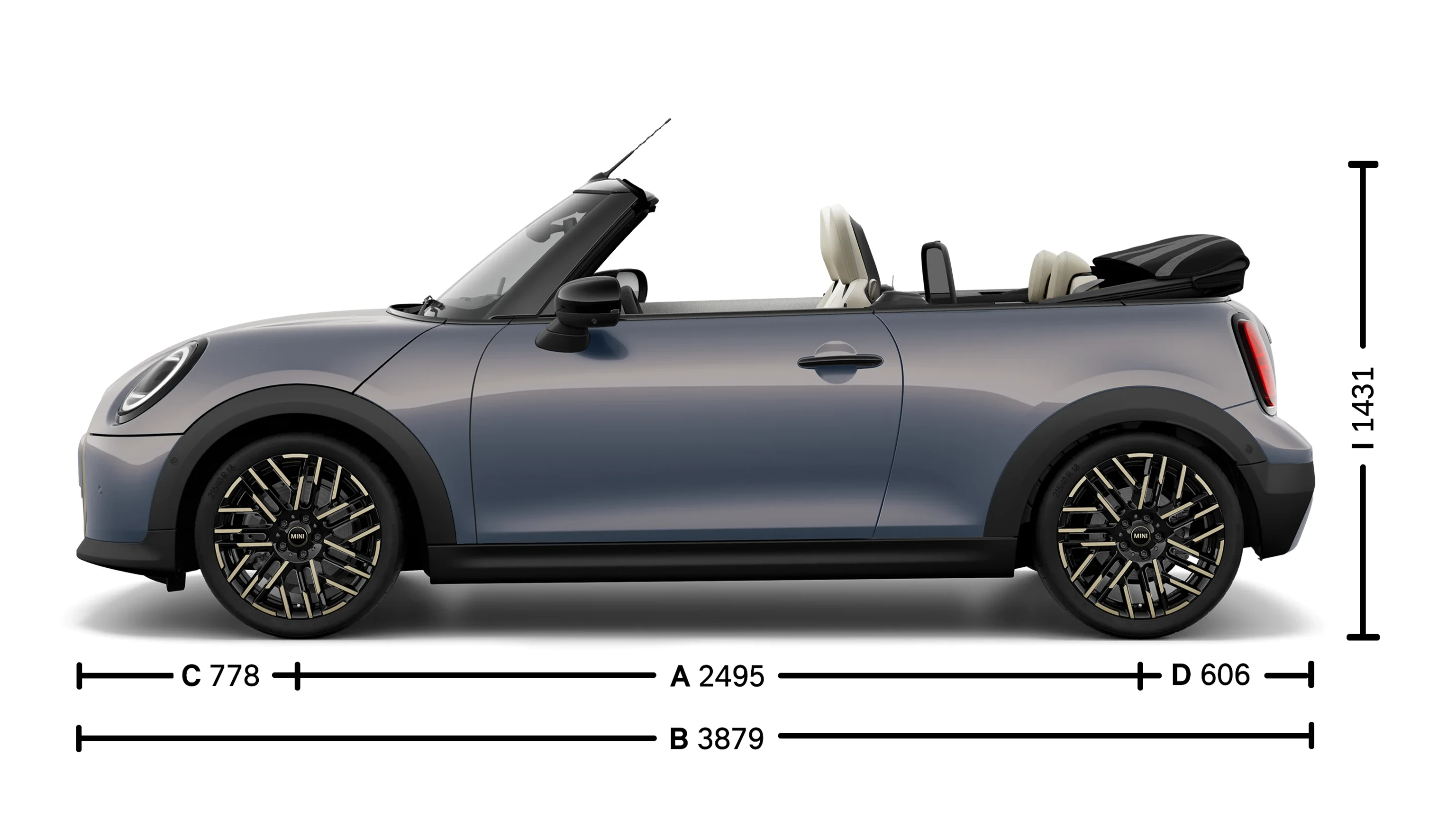 MINI Cooper Convertible - dimensions - intro image